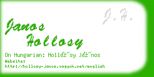 janos hollosy business card